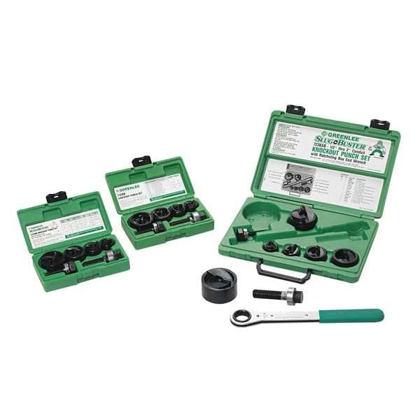 Greenlee 7238SB Slug-Buster Knockout Punch Kit with Hex Ratchet